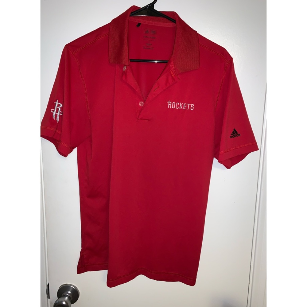 Mens Red Houston Rockets Adidas Size Small Shirt